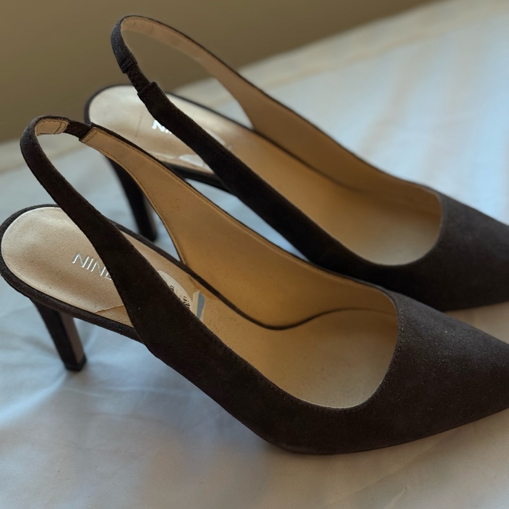 Nine West Suede Slingback Heels